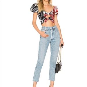 AGOLDE Riley high rise straight crop